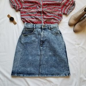 Palmetto's Vintage High-waist Denim Skirt